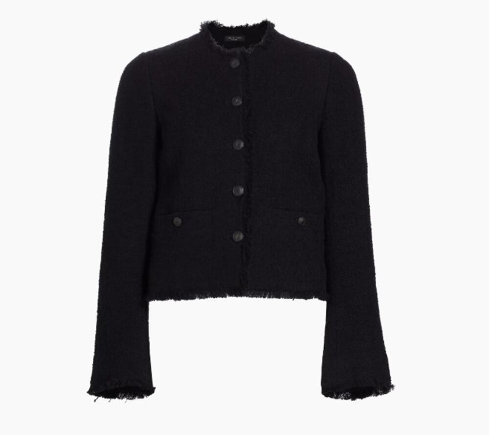 NEW! RAG & BONE Carmen Cotton-Blend Tweed Crop Jacket